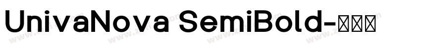 UnivaNova SemiBold字体转换